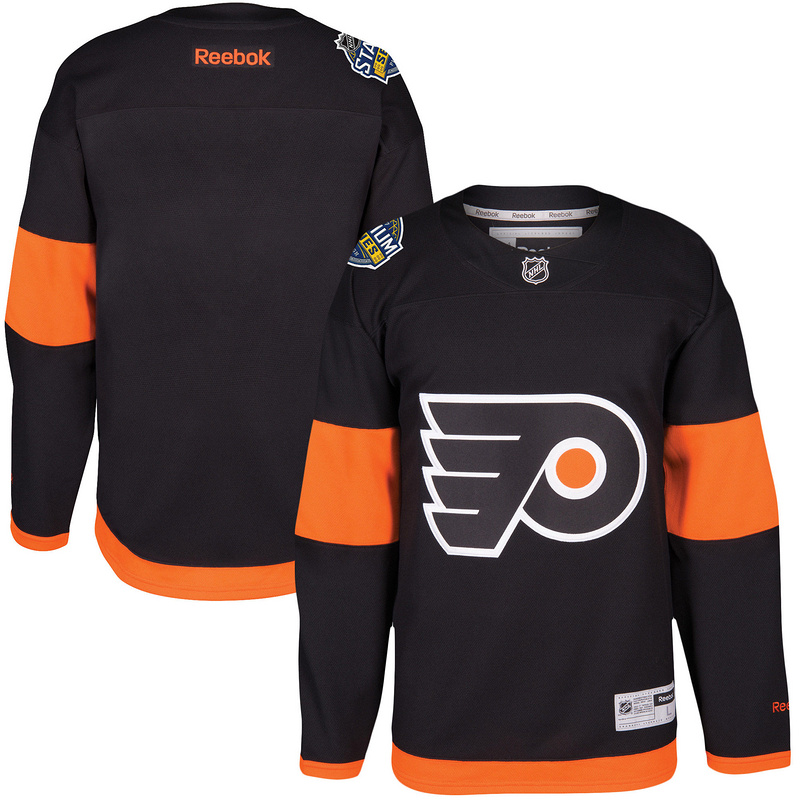 Men Philadelphia Flyers Reebok Black 2017 Stadium Series Premier Jersey->->NHL Jersey